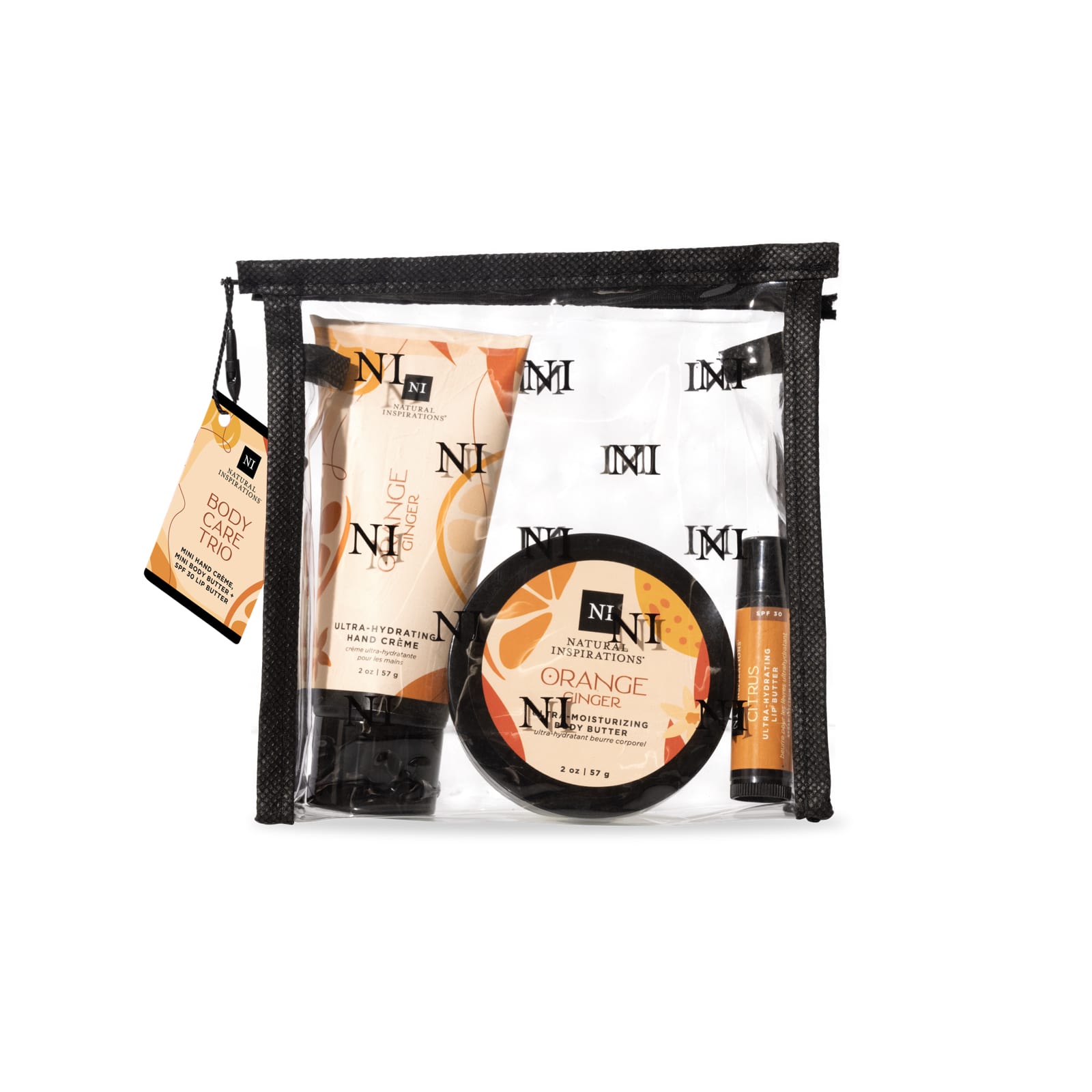 Orange Ginger Body Care Travel Trio — front